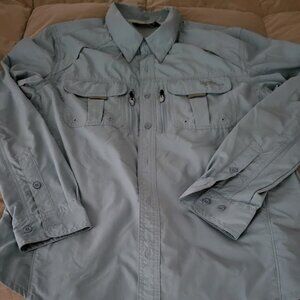 Cabela Woman's Light Sky Blue Shirt Jacket
